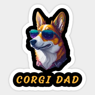 corgi dad Sticker